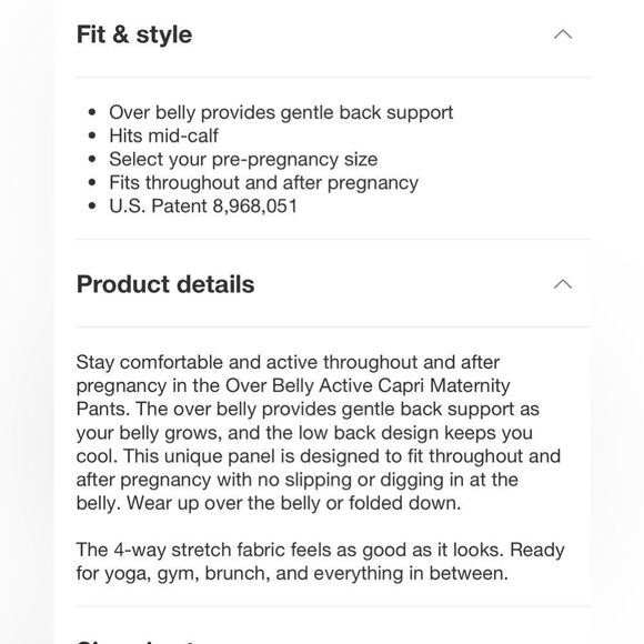 Isabel maternity women’s cross over panel active capri pant large NWT BLACK - Picture 6 of 14